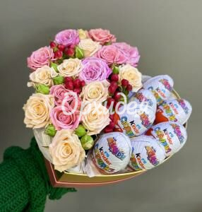 Цветочная композиция «Моей половинке»