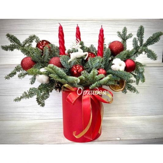 Цветочная композиция  " Рождество "
