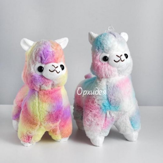 Мягкая игрушка разноцветная лама